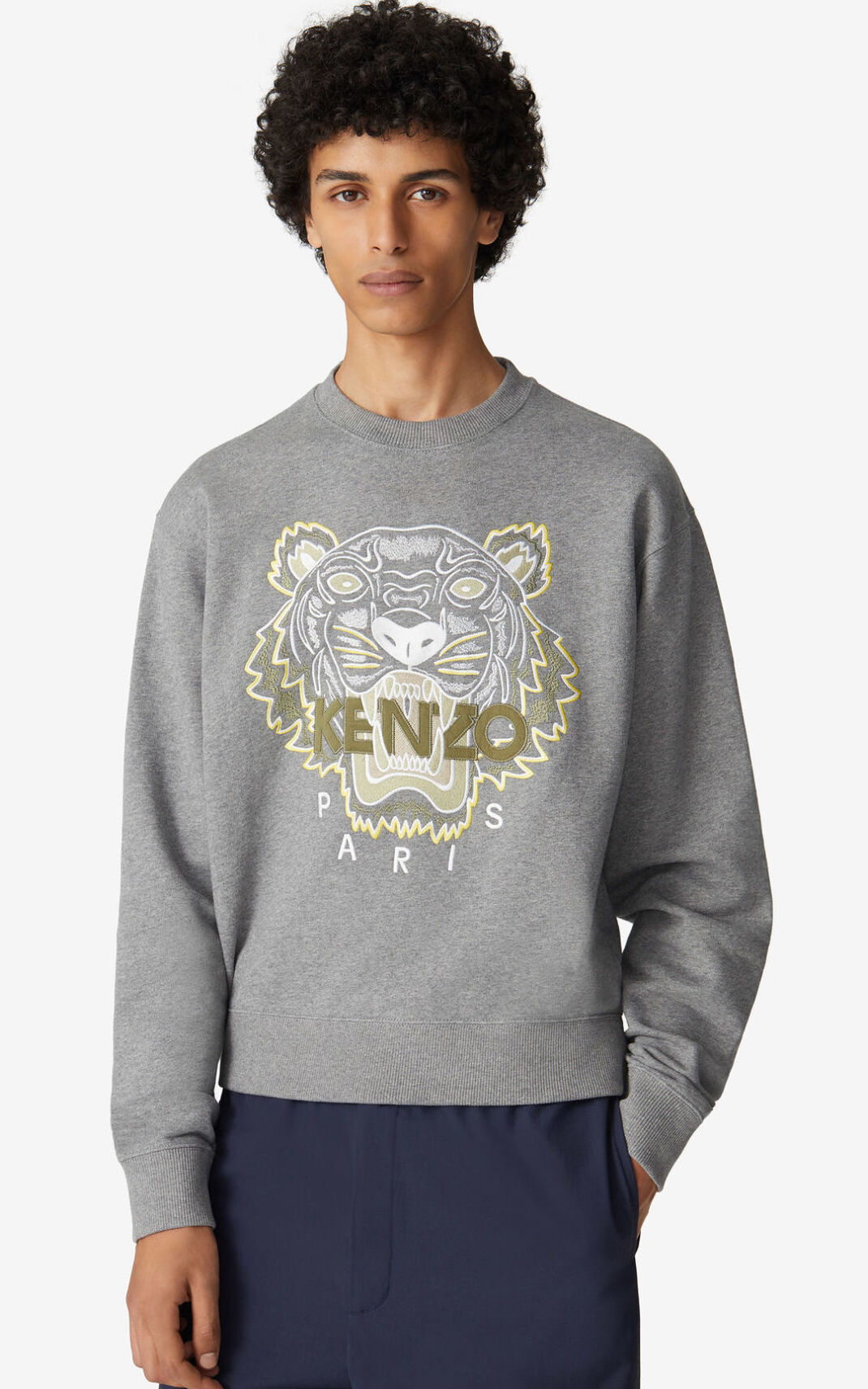 Kenzo Tiger Sweatshirt Grey For Mens 2178DNOVZ